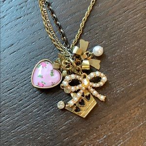 Betsey Johnson delicate charm necklace